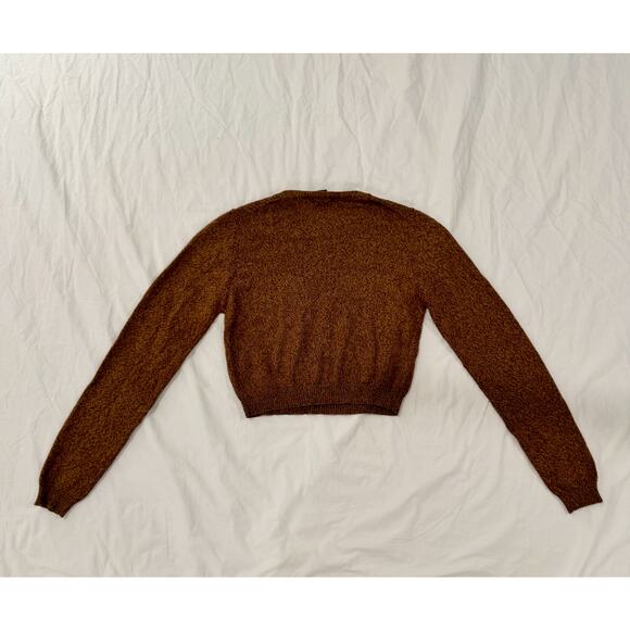 Banana Republic Wool Silk Blend Cropped Sweater Women's Small Quiet Luxury - Picture 12 of 14